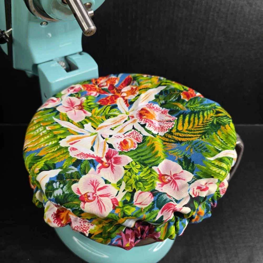 Tropical Flowers Green Dragonflies KitchenAid Mixer Mixing Bowl Cover Baking